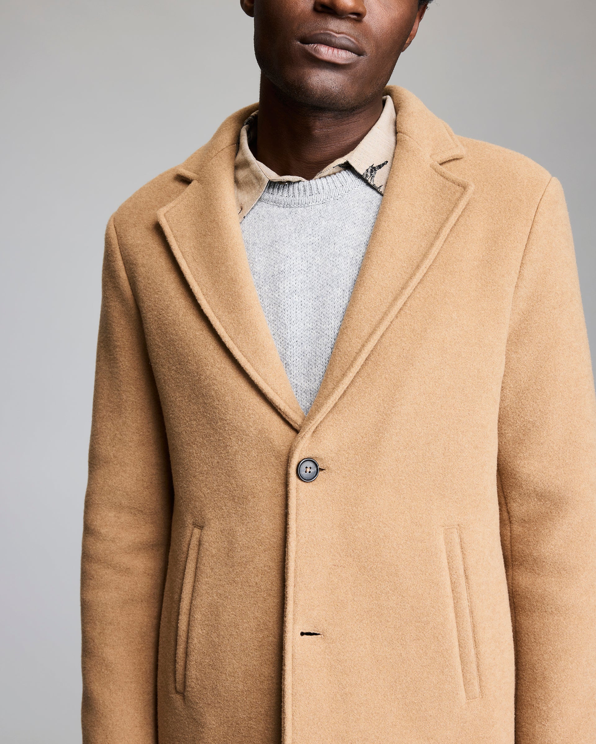 RECYCLED WOOL JORDAN COAT	CAMEL