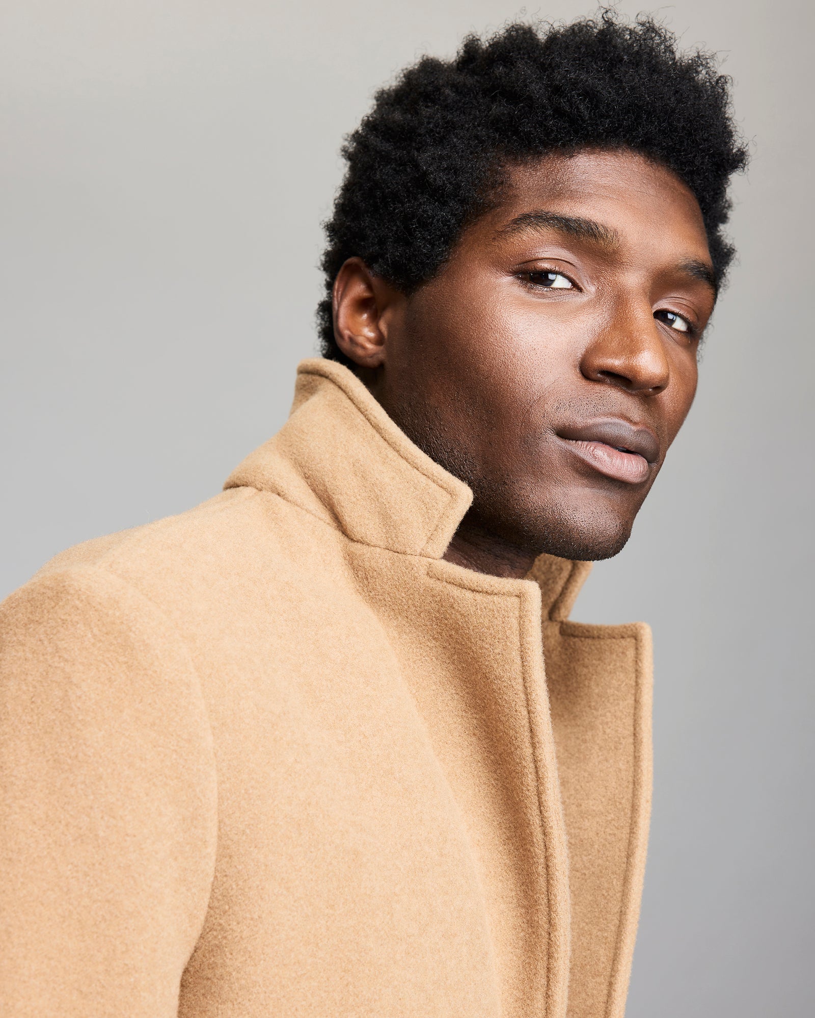 RECYCLED WOOL JORDAN COAT	CAMEL