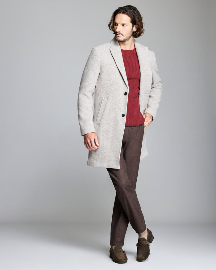 VIRGIN WOOL TWILL WALKING CAR COAT