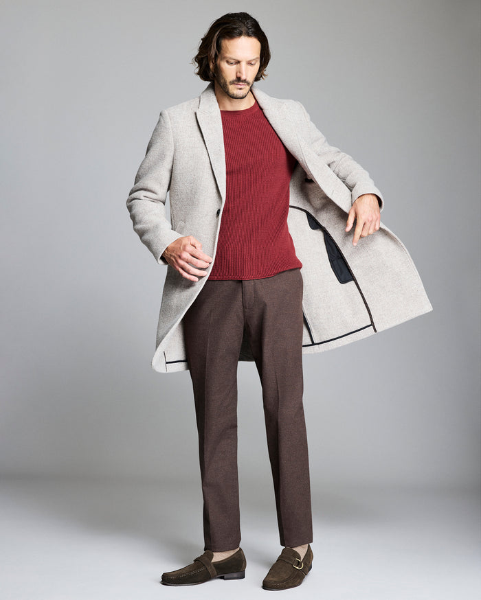 VIRGIN WOOL TWILL WALKING CAR COAT