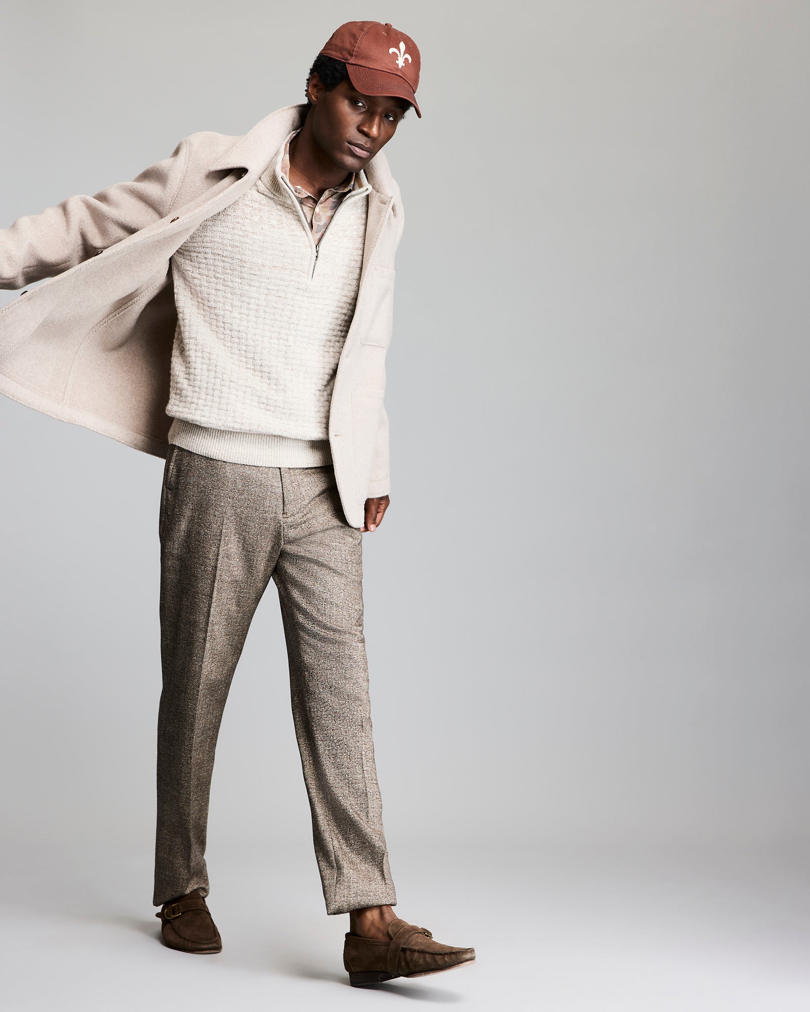 FELTED WOOL CHORE COAT	DOVE HEATHER