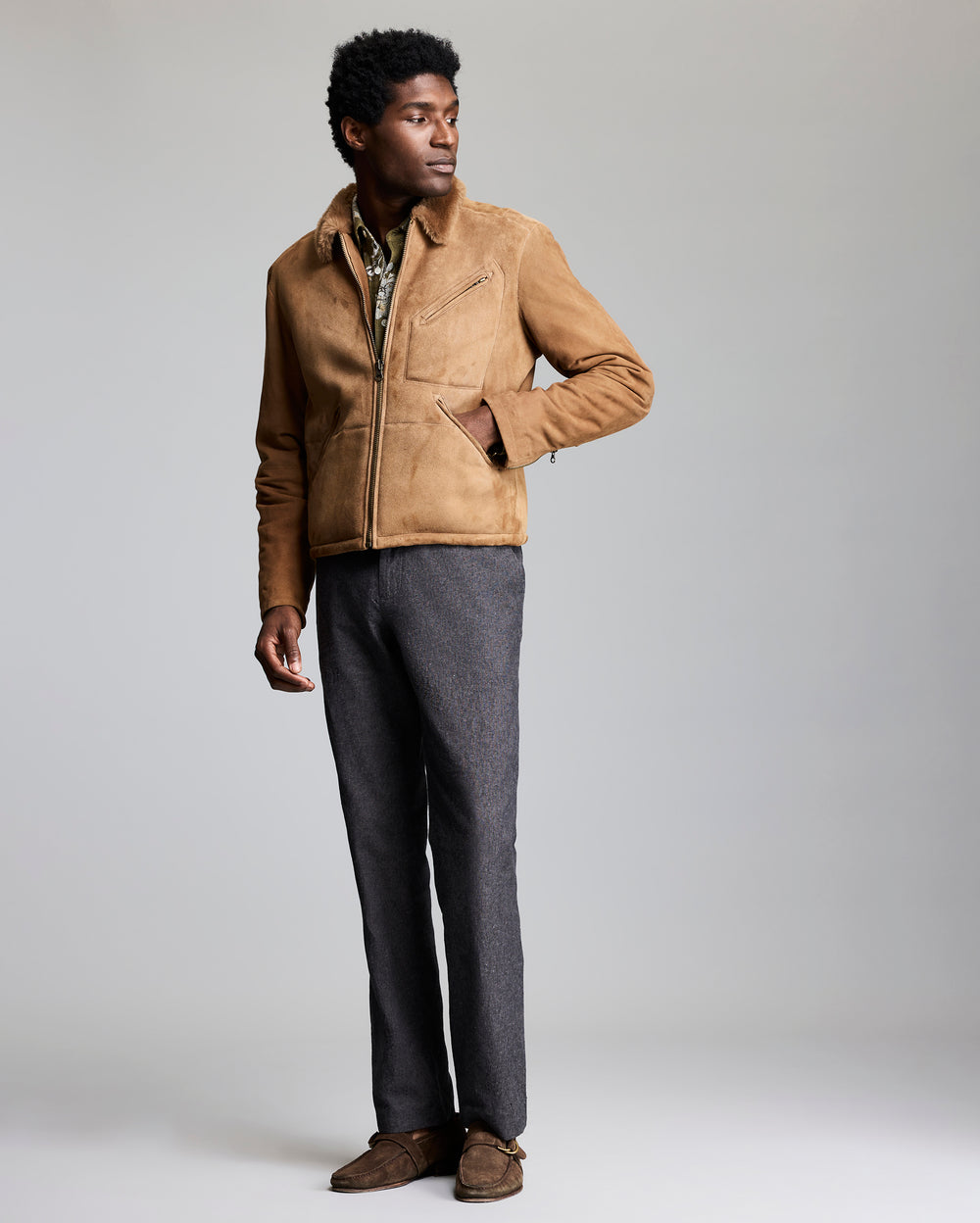 SHEARLING BLAKE JACKET	HONEY