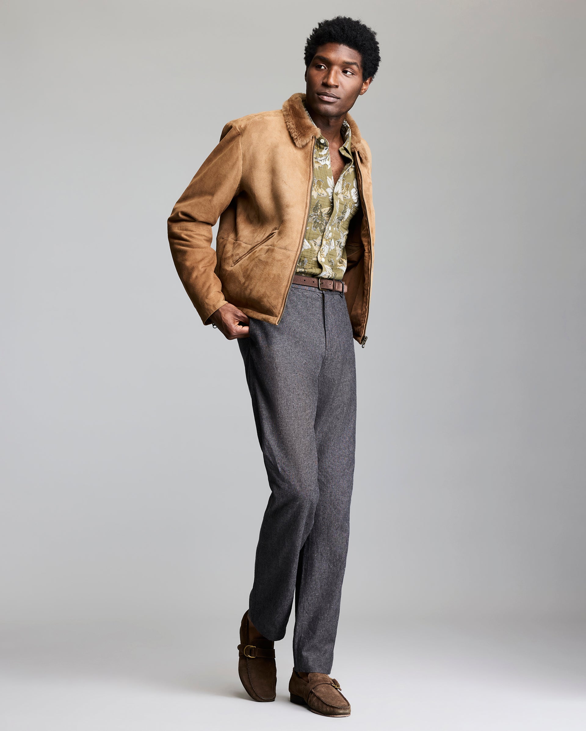 SHEARLING BLAKE JACKET	HONEY