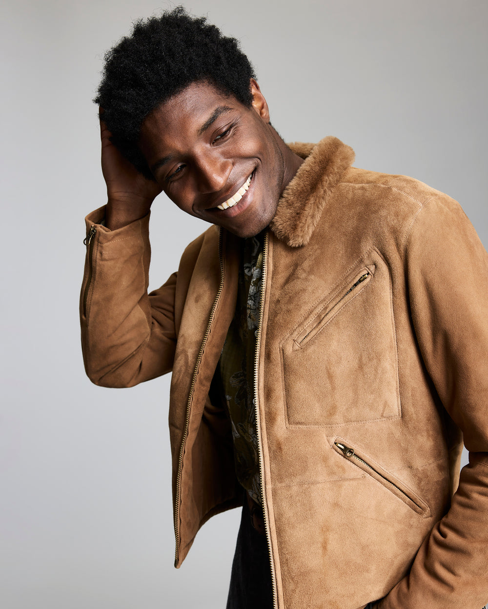 SHEARLING BLAKE JACKET	HONEY