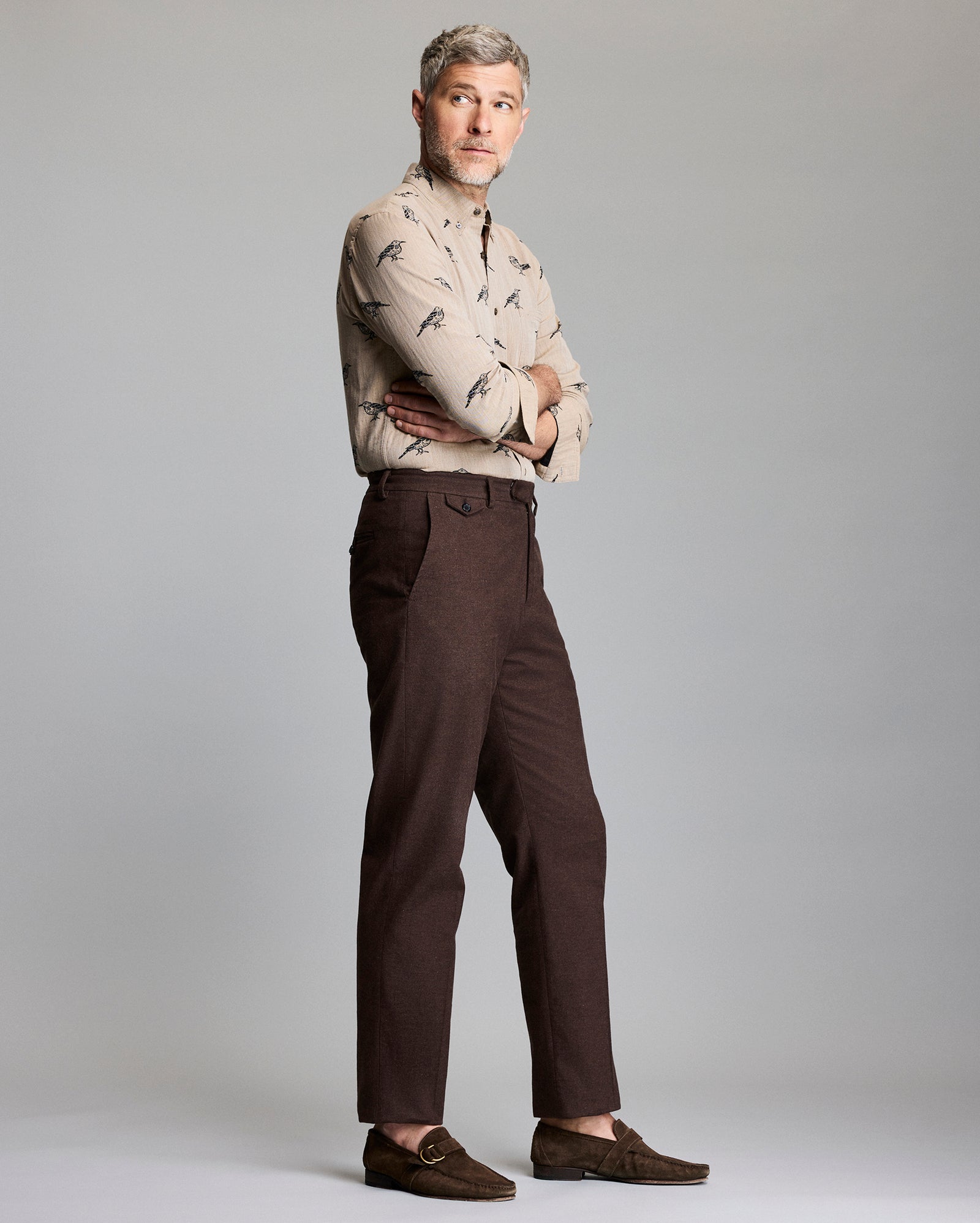 Flannel Flat Front Trouser