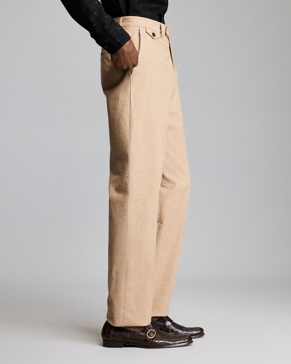 Flannel Flat Front Trouser