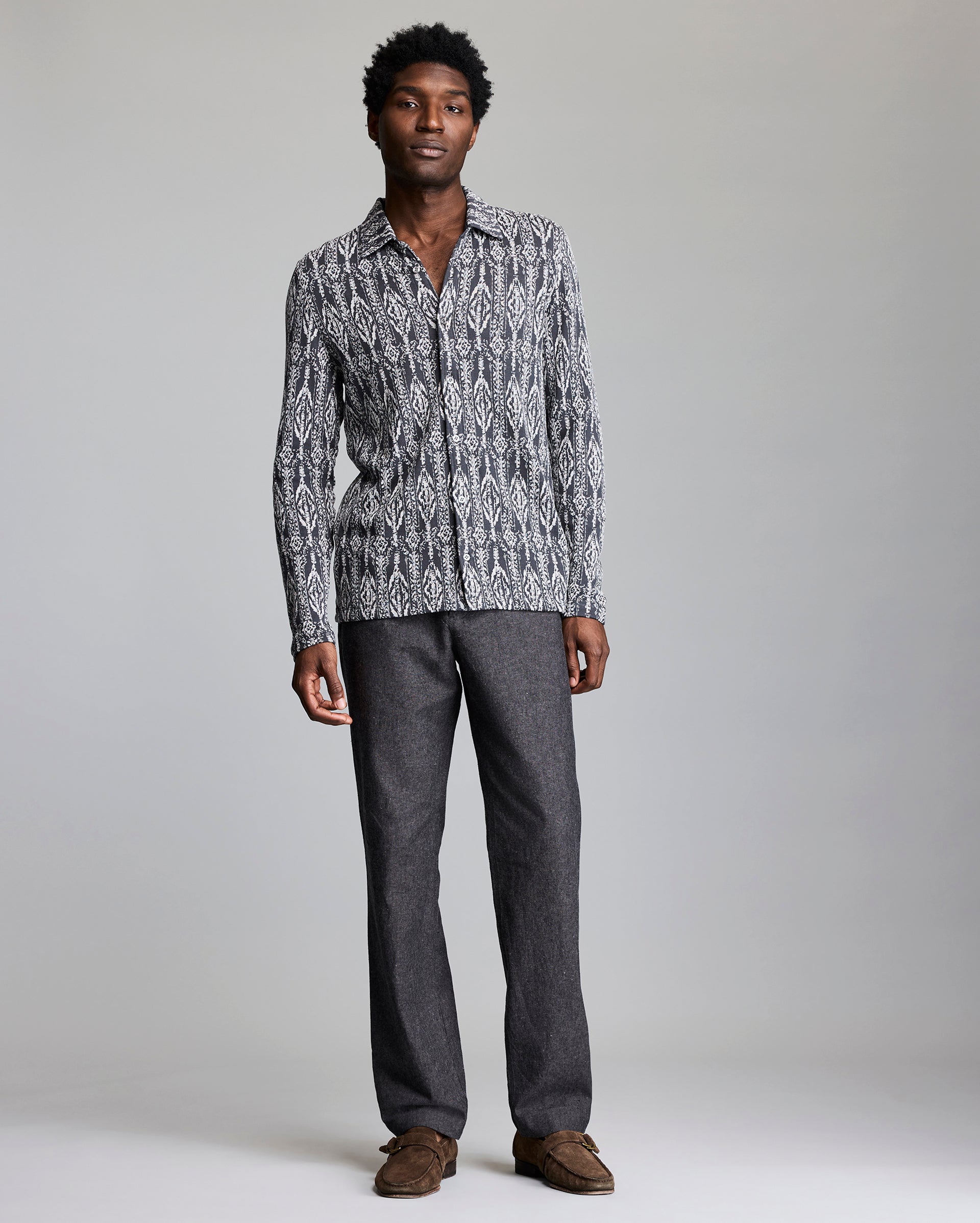 Chambray Flat Front Pant