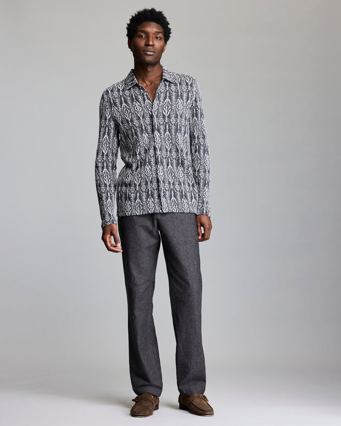 Chambray Flat Front Pant