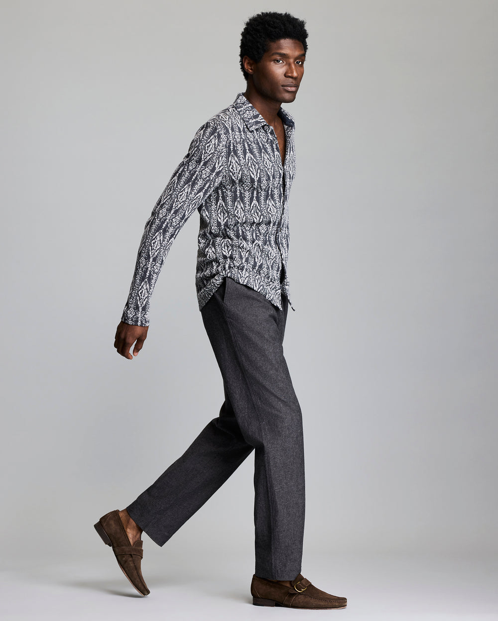 Chambray Flat Front Pant