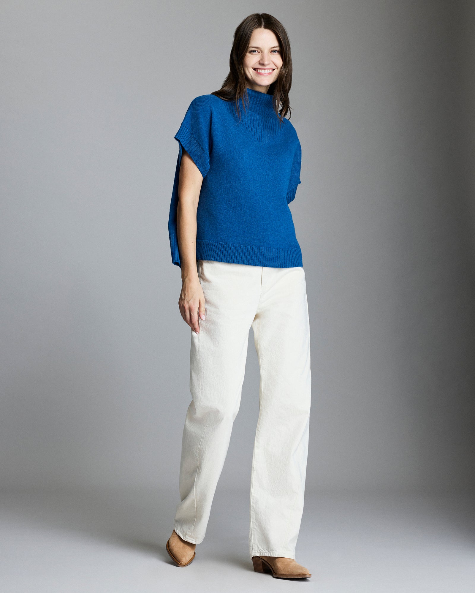 Funnel shell sweater