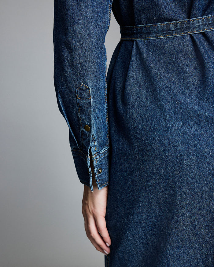 Shoals Denim Maxi Shirt Dress in Light Indigo | Billy Reid Shoals Denim Maxi Shirt Dress in Light Indigo | Billy Reid