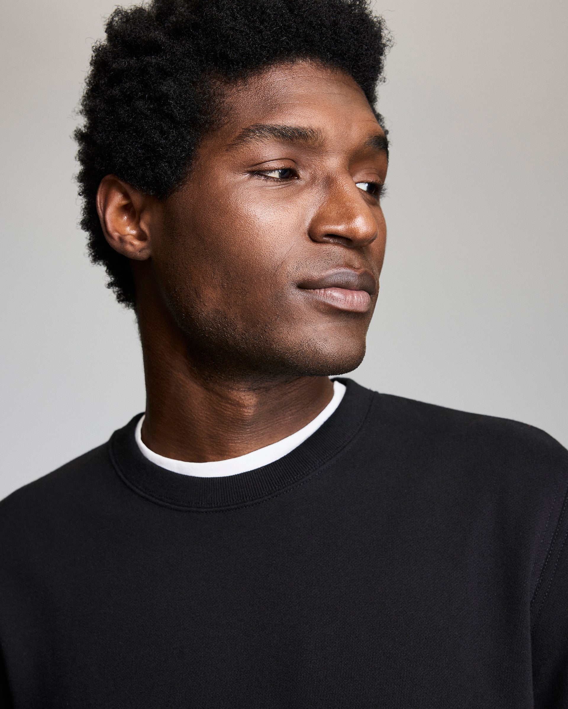 Dover Sweatshirt with Leather Elbow Patches | Billy Reid