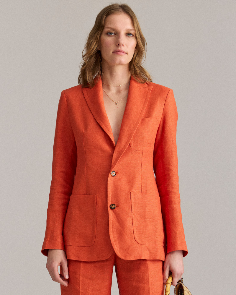 Linen Two Button Blazer
