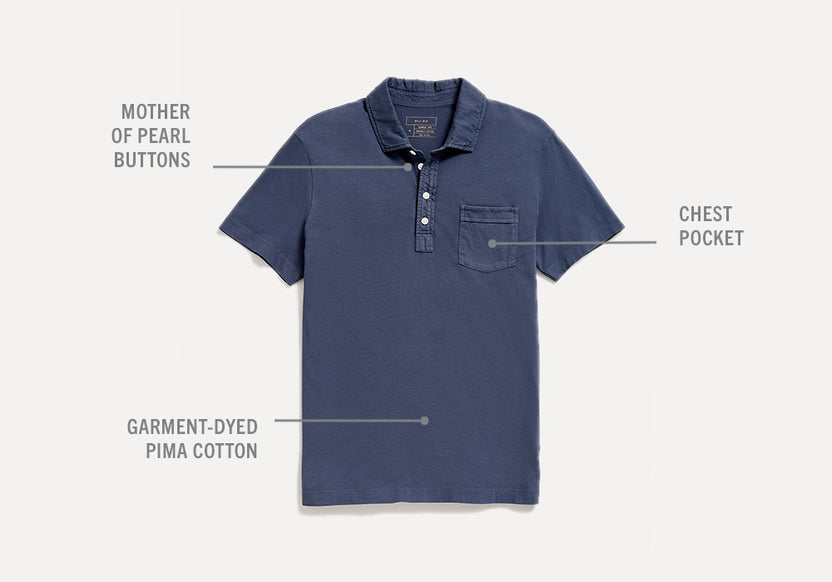 PENSACOLA POLO IN NAVY Billy Reid