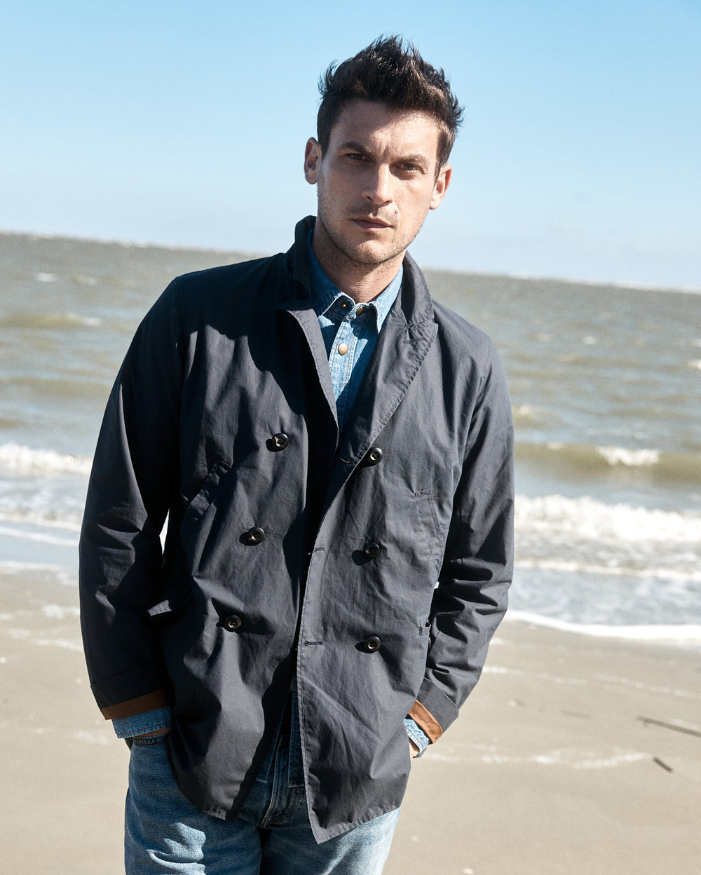 Waxed Bond Peacoat