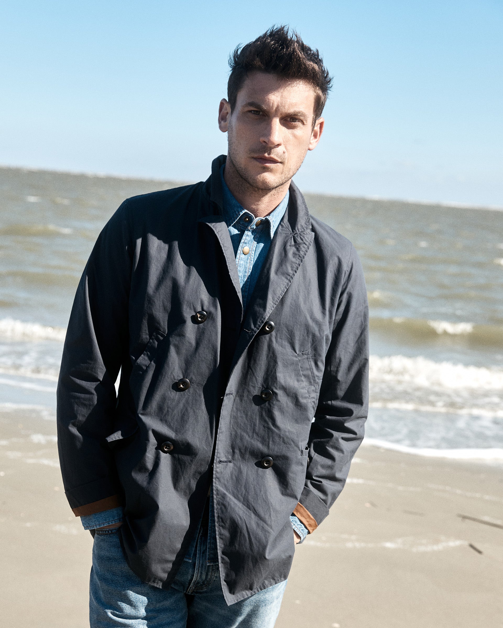 Waxed Bond Peacoat