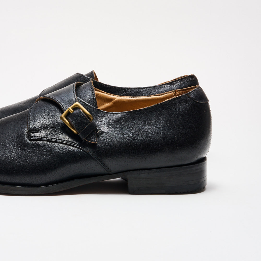 mens black monk strap dress shoes Men's Saint Double Monk Strap Shoe In Black Leather