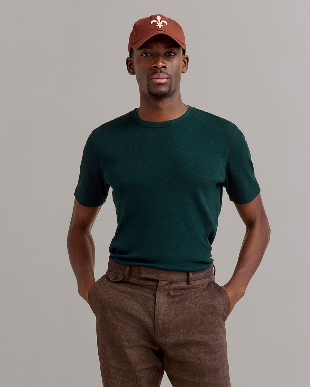 Short Sleeve Rib Crew