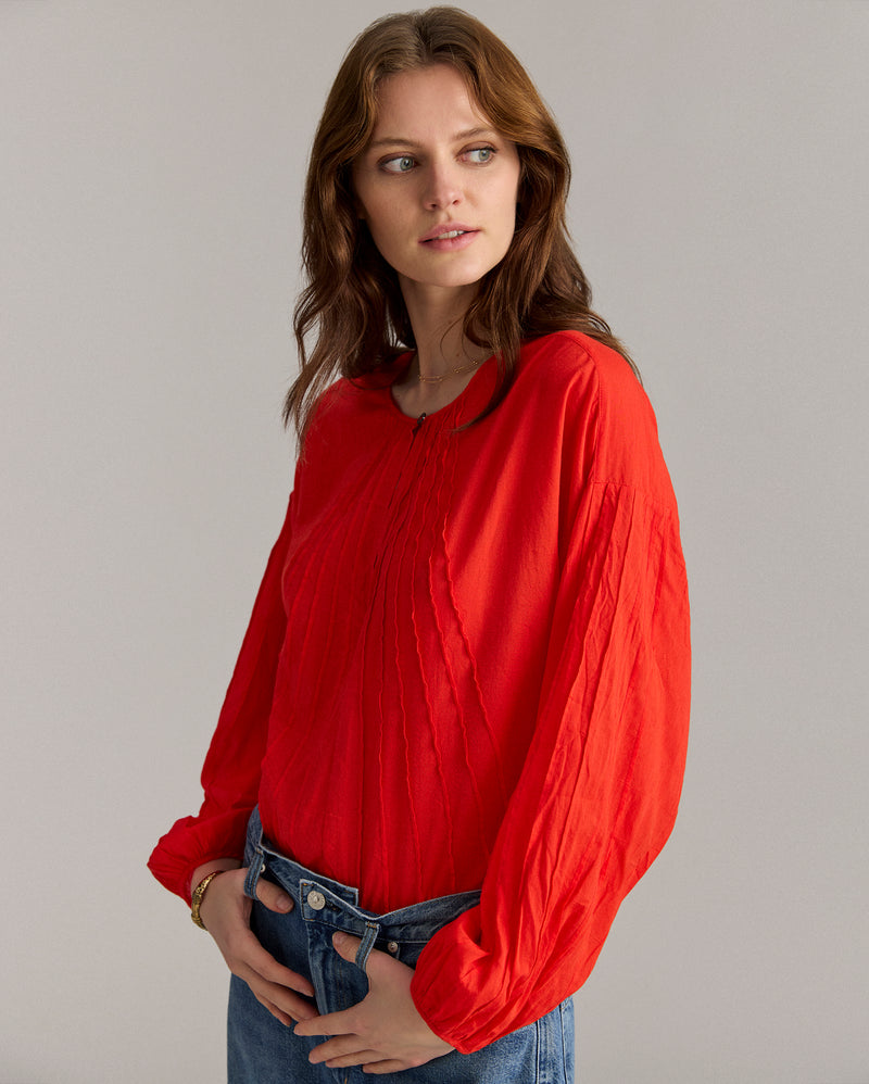 Sunray Pintuck Blouse