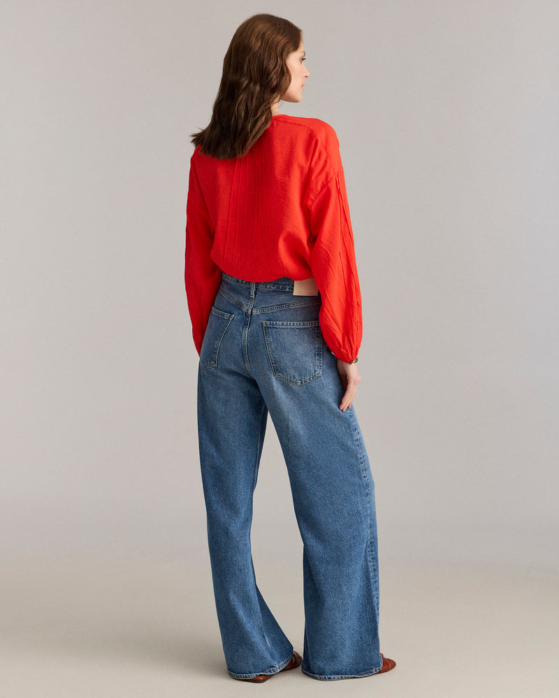 Sunray Pintuck Blouse