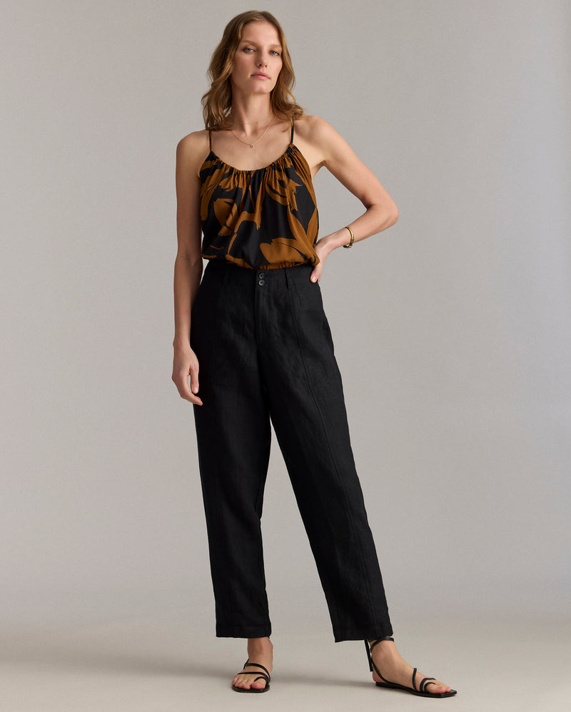 Linen Barrel Pant