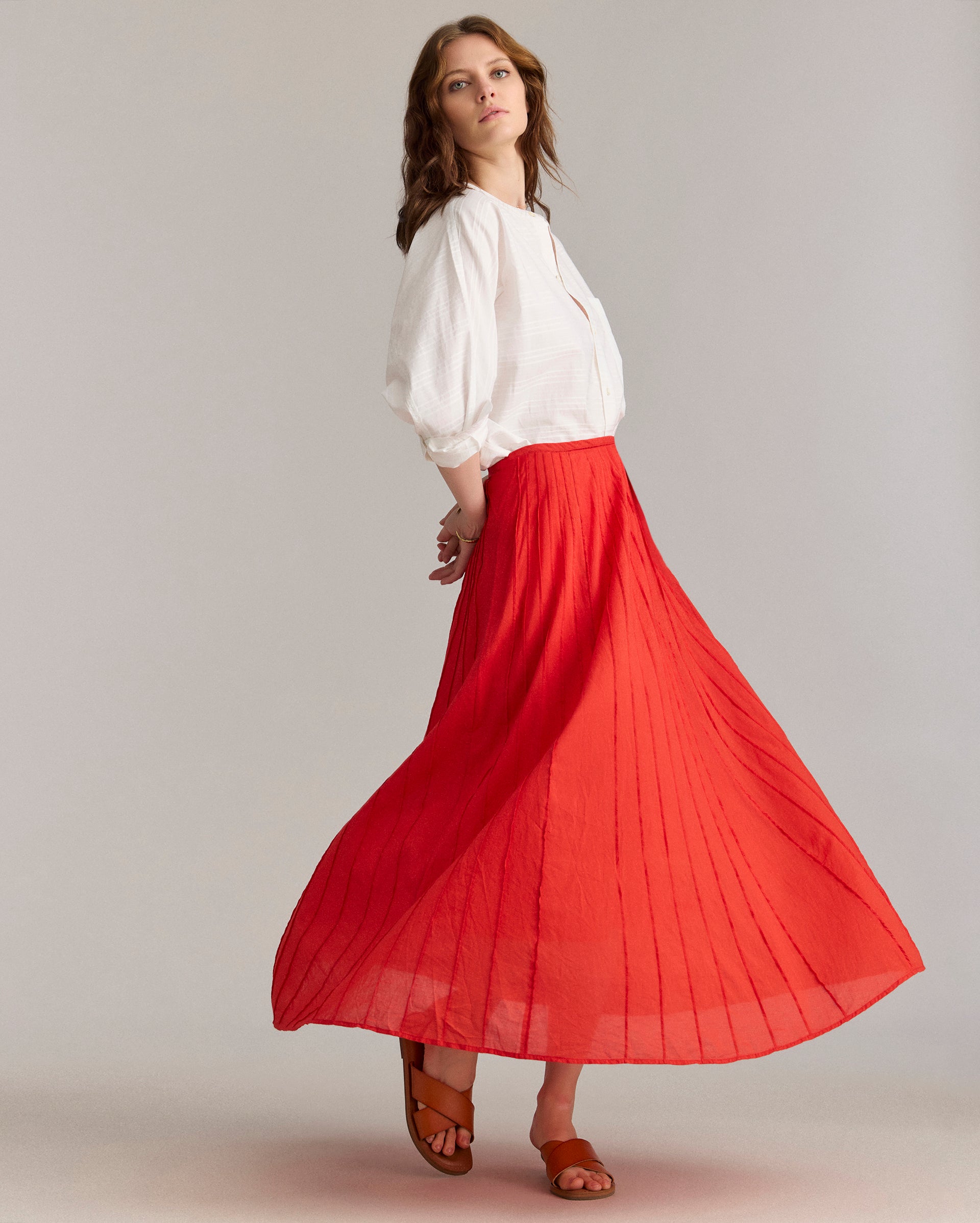 Sunray Pintuck Skirt