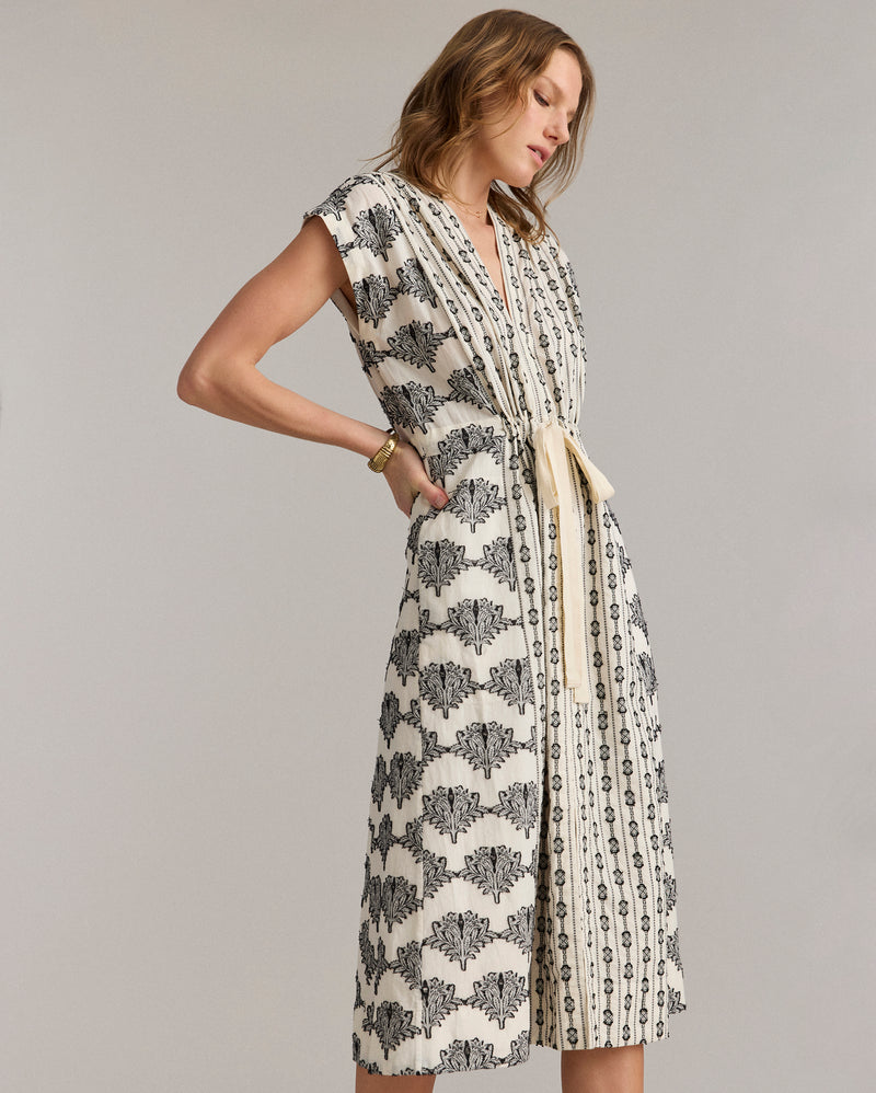 Jacquard Cinched Waist Dress