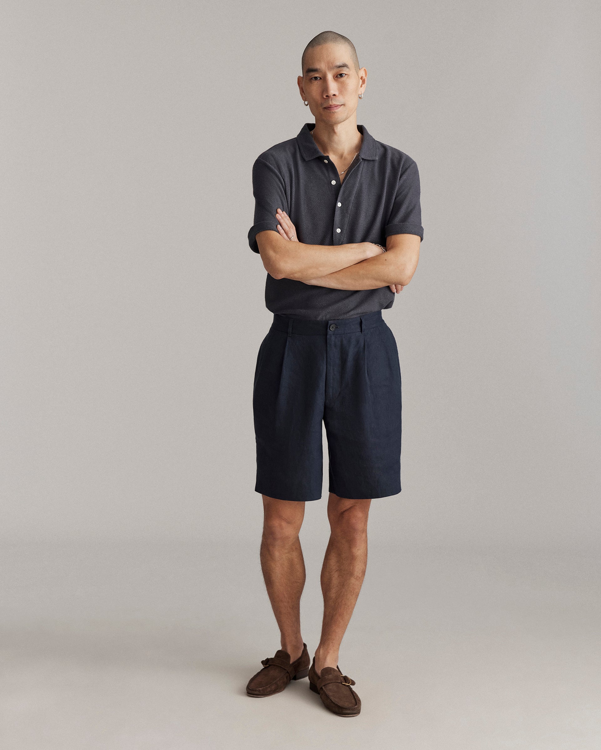 Double Pleated Short