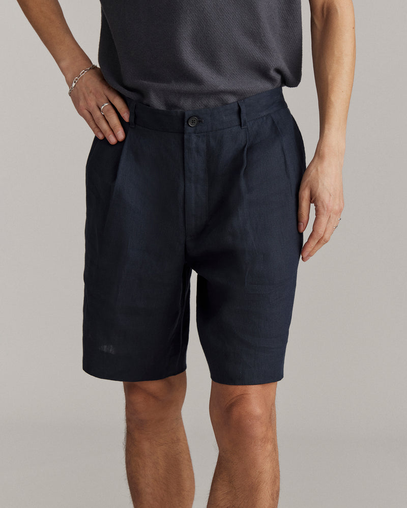 Double Pleated Short