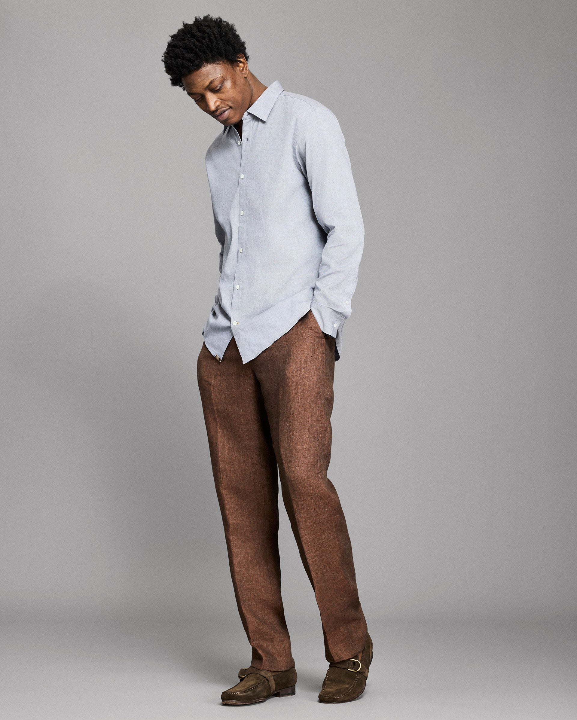 Oxford Hutcheson Dress Shirt, Spread Collar