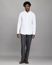 billy reid dress shirt Billy Reid Dobby Plaid Linen Cedar Shirt, Olive Multi