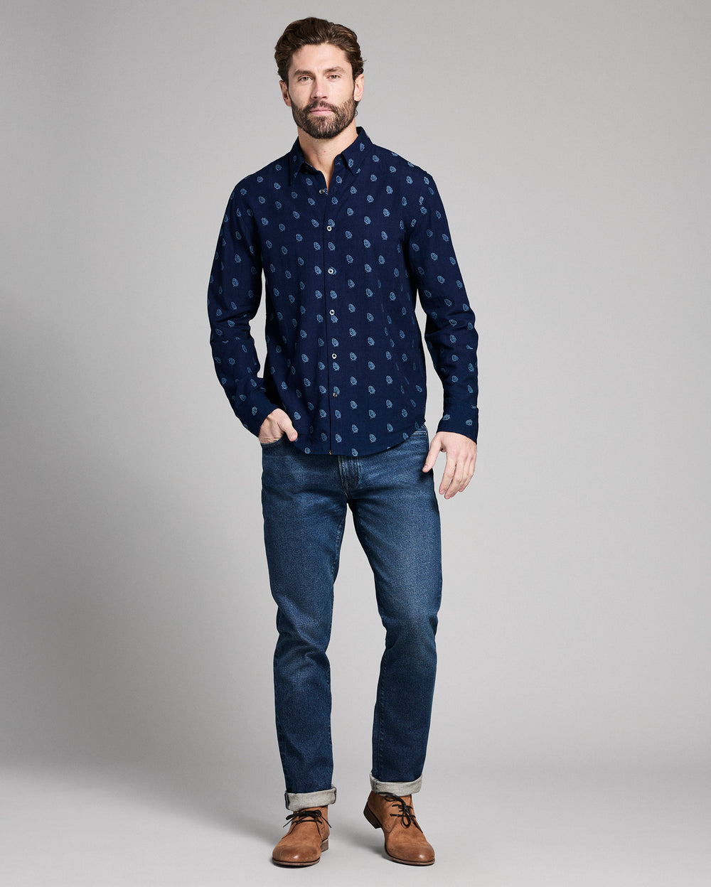 Pelican Paisley Jacquard Wilson Shirt