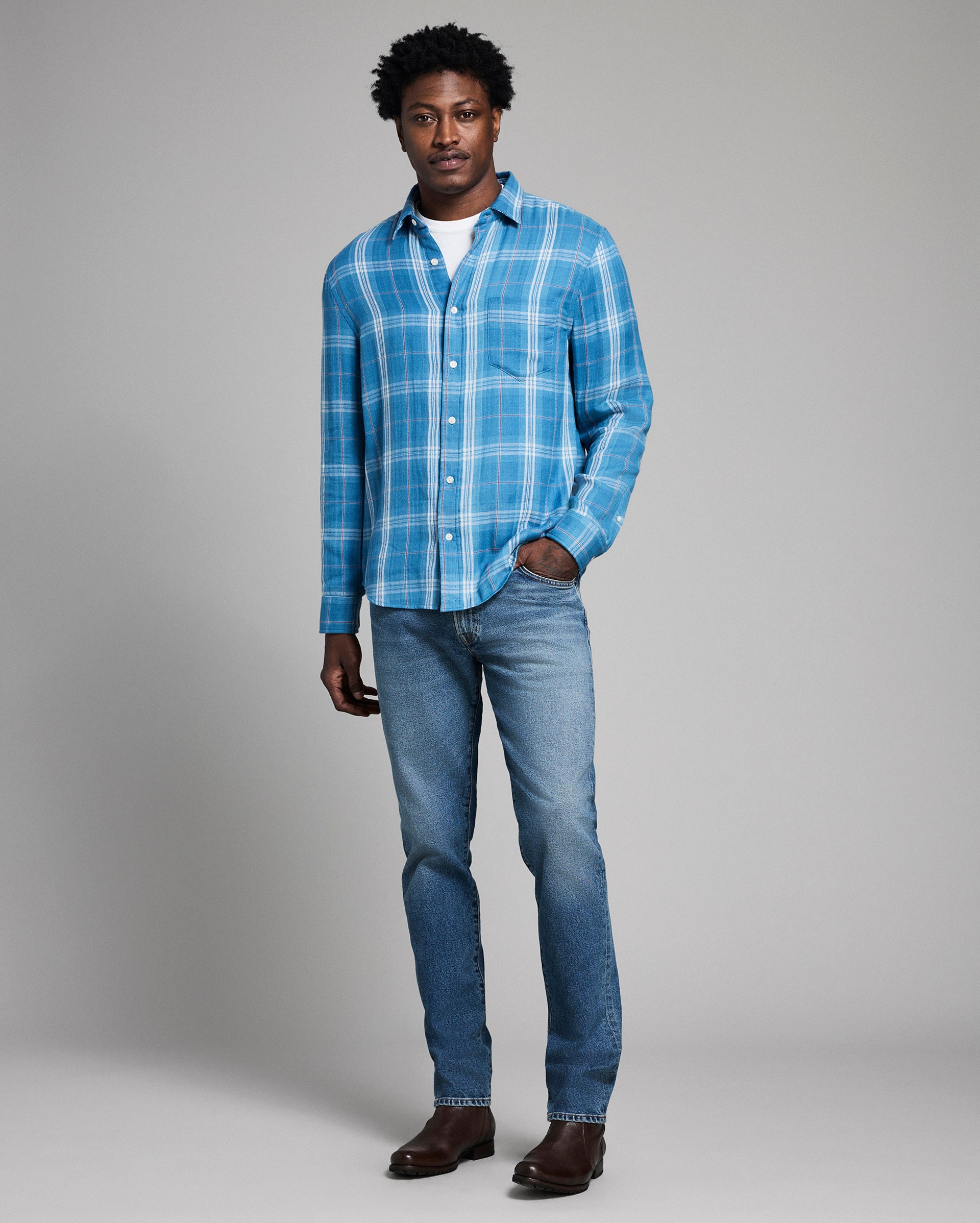 Double Face Plaid Cypress Shirt – Billy Reid