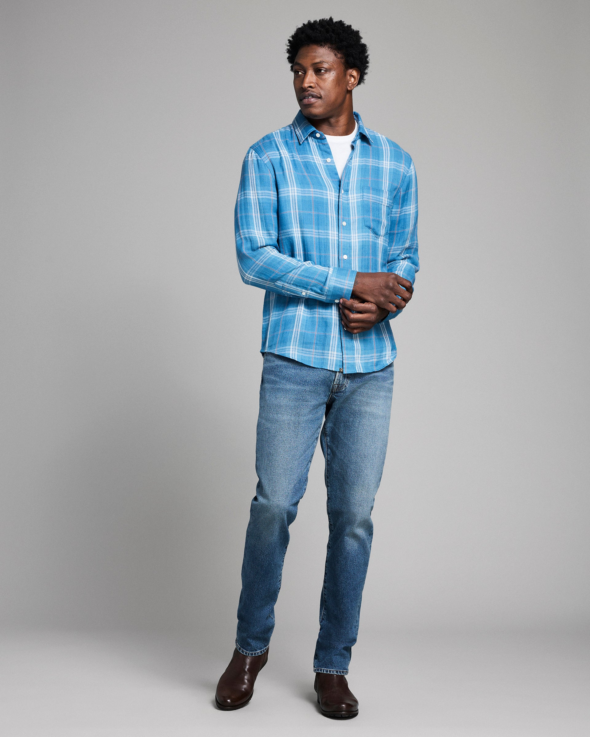 Double Face Plaid Cypress Shirt – Billy Reid