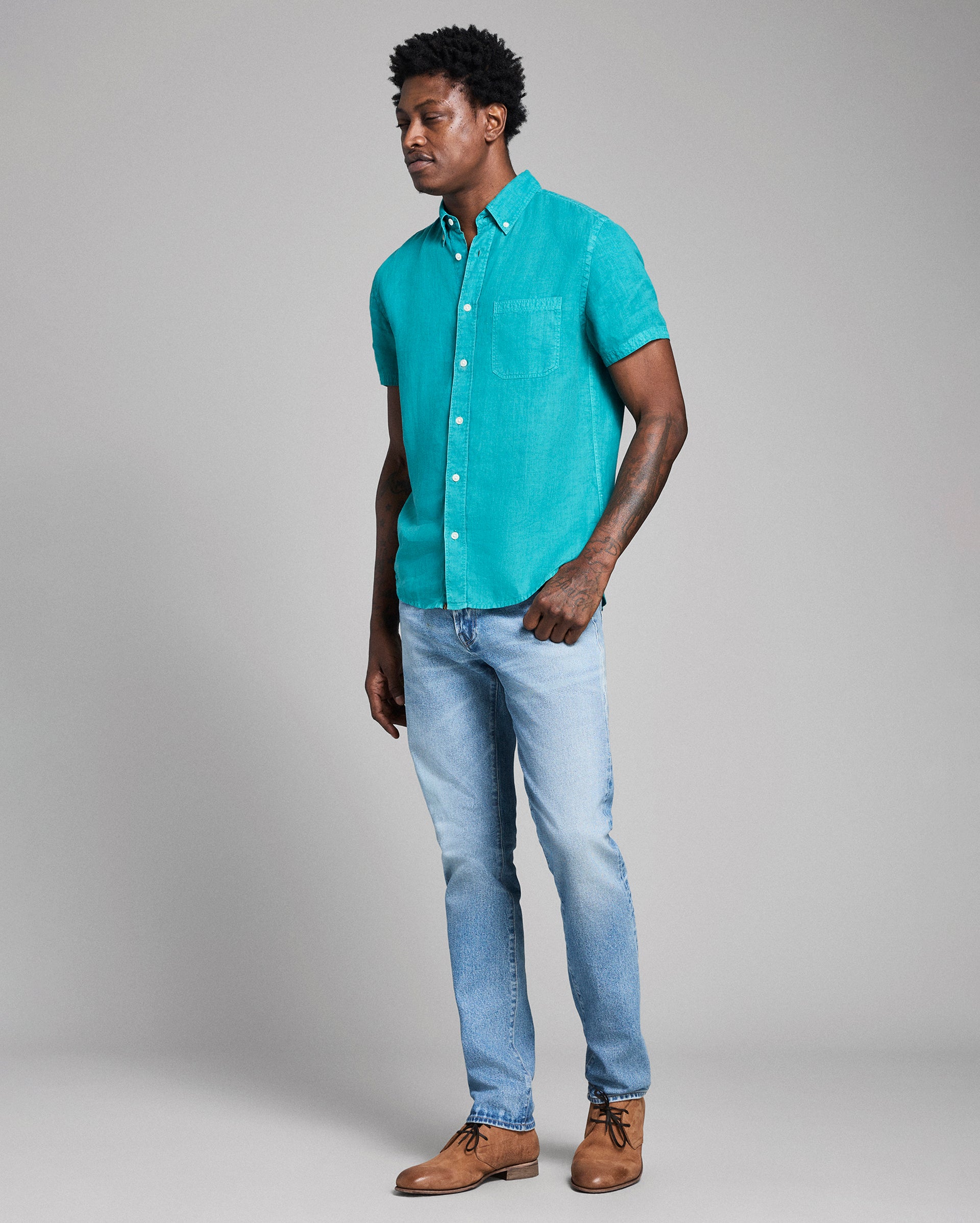 Short Sleeve Linen Tuscumbia Shirt Button Down – Billy Reid