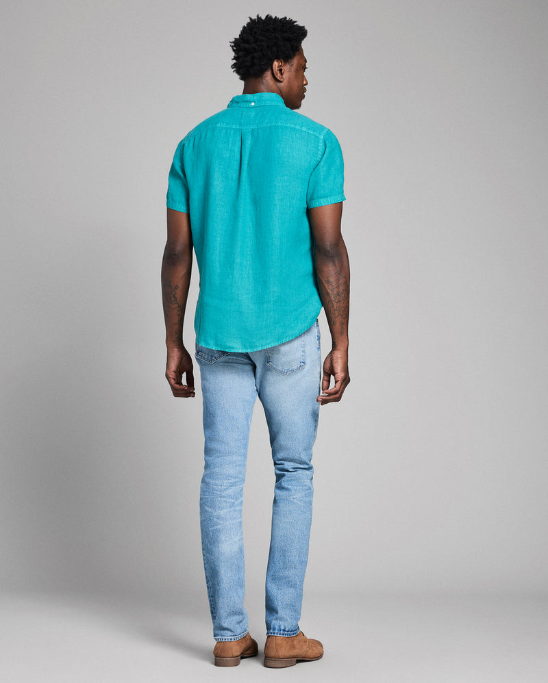 Short Sleeve Linen Tuscumbia Shirt Button Down