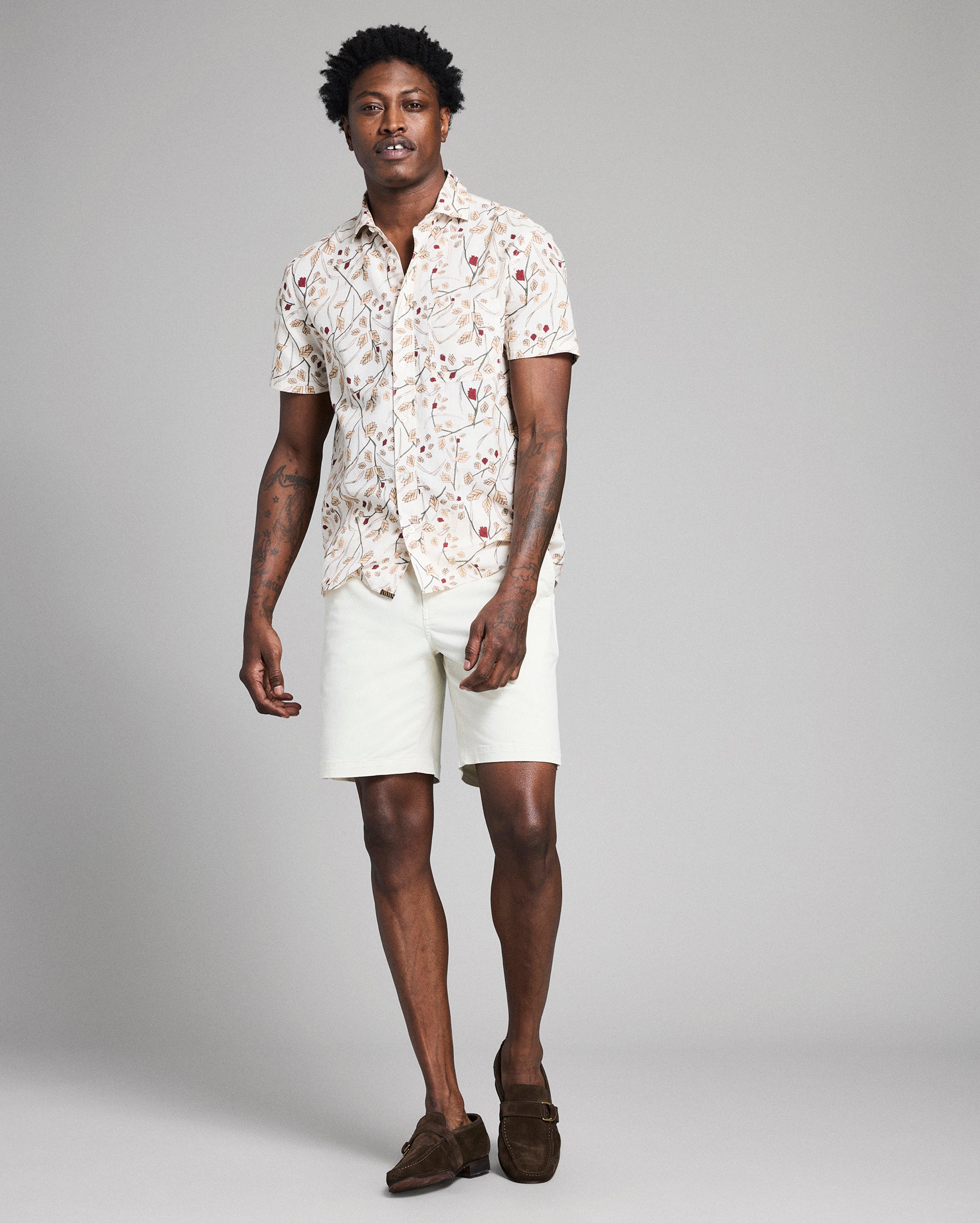 Short Sleeve Textural Sea Oat Treme Shirt – Billy Reid