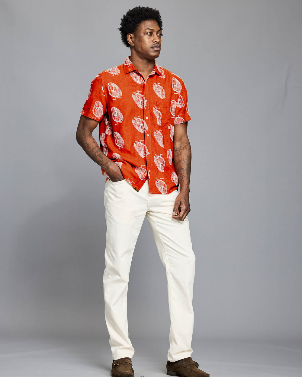 Short Sleeve Embroidered Pelican Treme Shirt