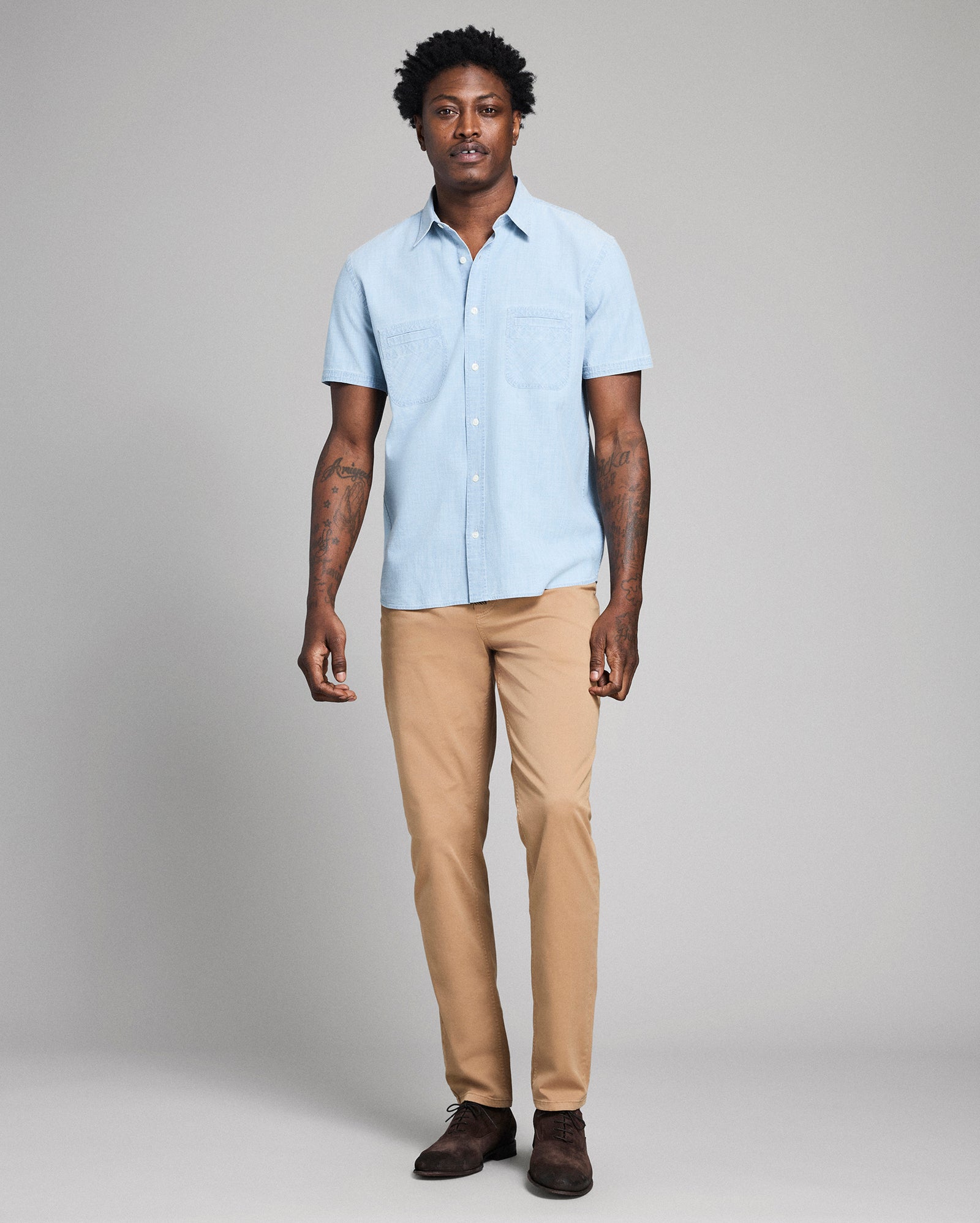Short Sleeve Chambray Donelson Shirt