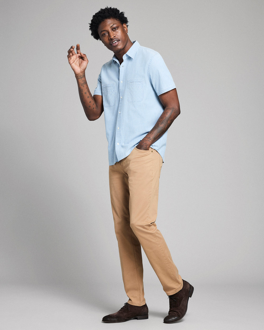 Short Sleeve Chambray Donelson Shirt