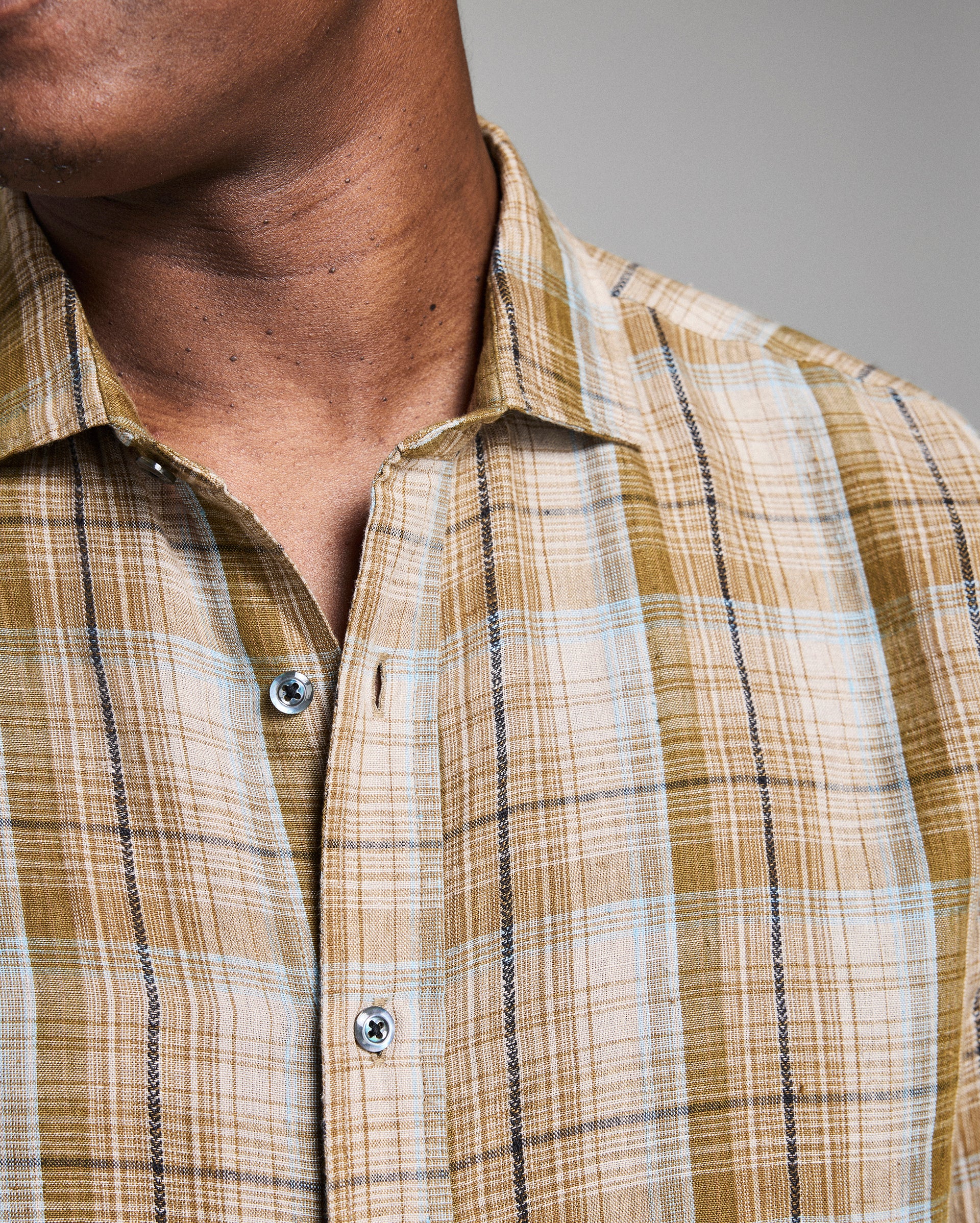 Dobby Plaid Linen Cedar Shirt – Billy Reid