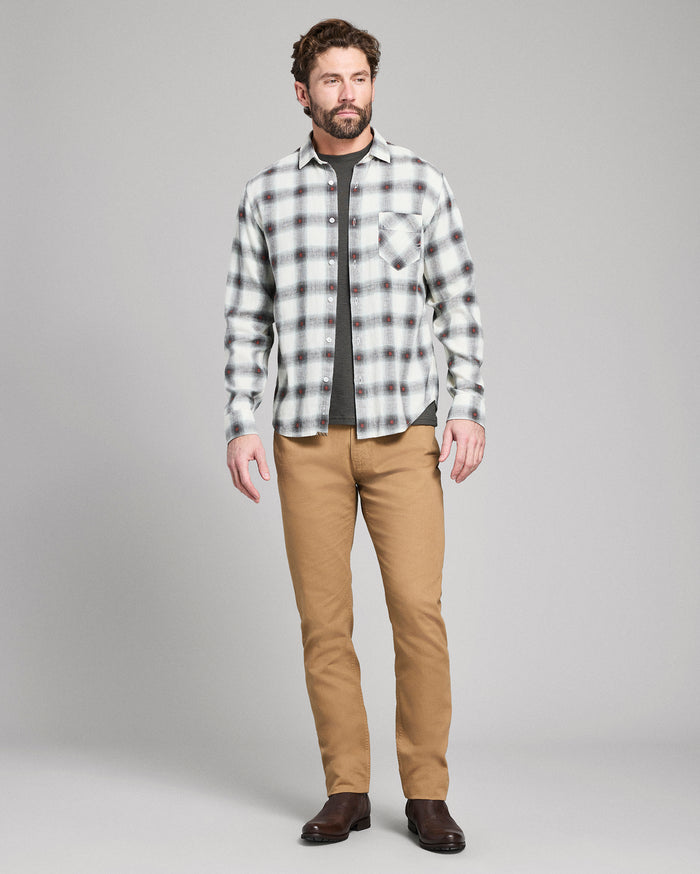 Hemp Cotton Dobby Plaid John T Shirt