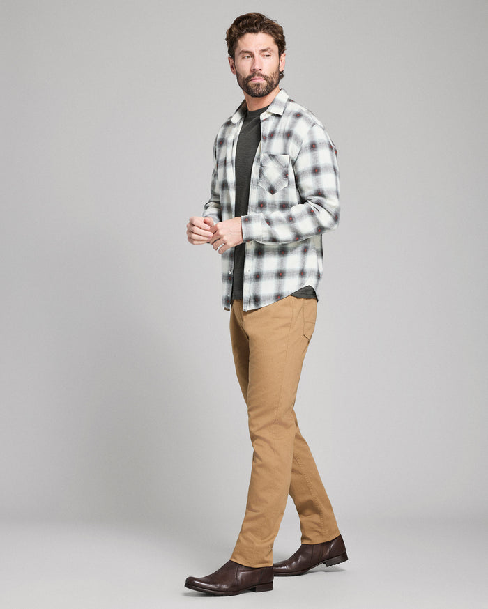 Hemp Cotton Dobby Plaid John T Shirt