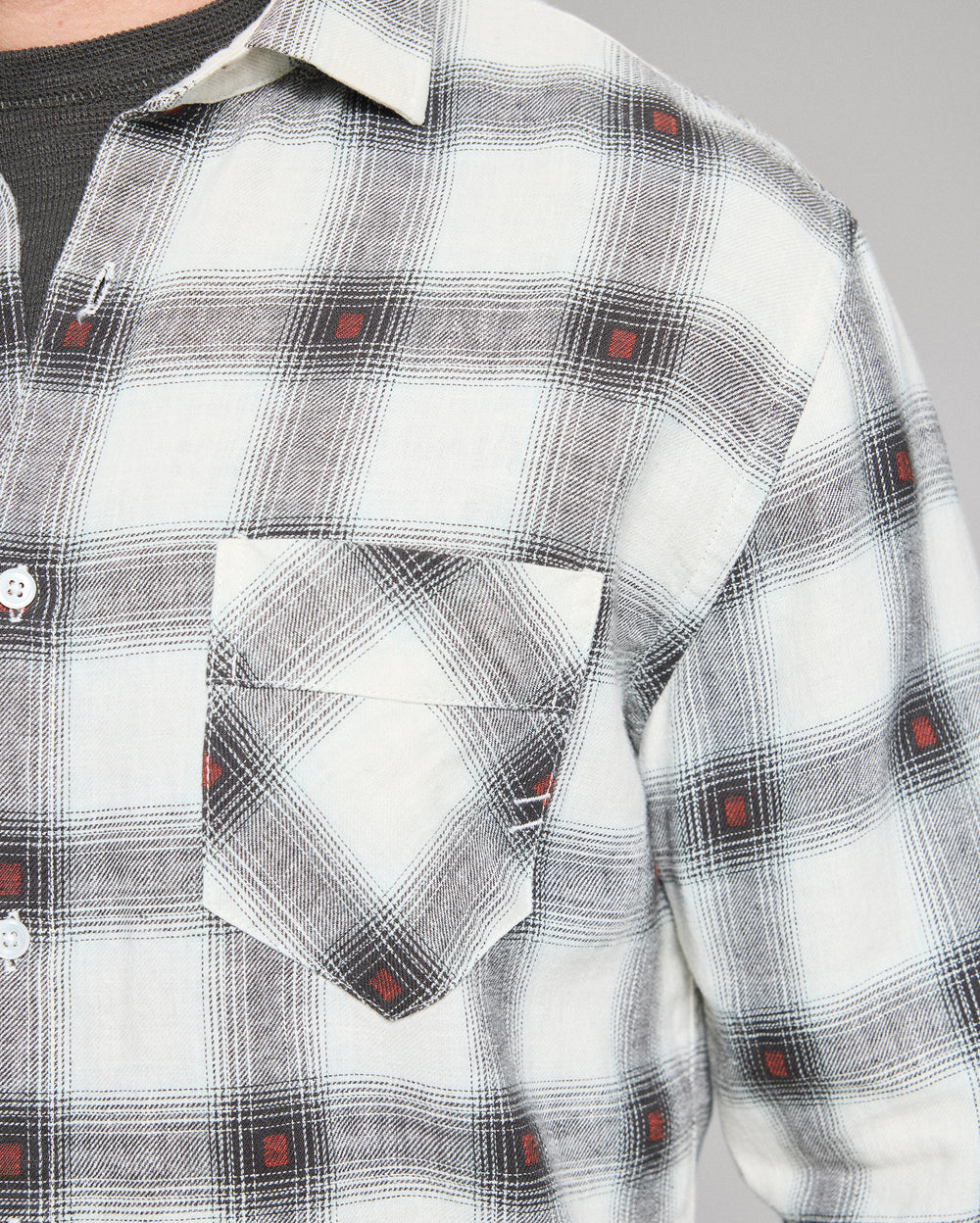 Hemp Cotton Dobby Plaid John T Shirt