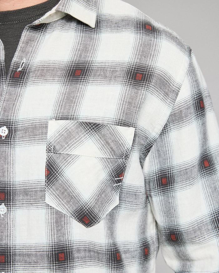 Hemp Cotton Dobby Plaid John T Shirt