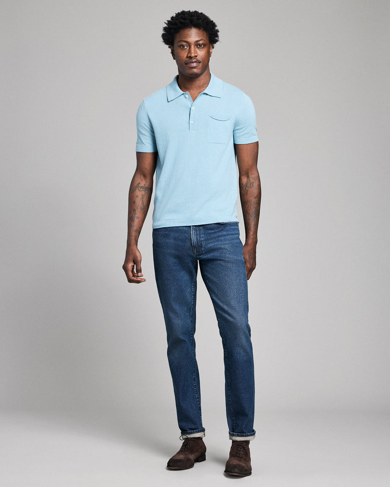 Cotton Linen Sweater Polo