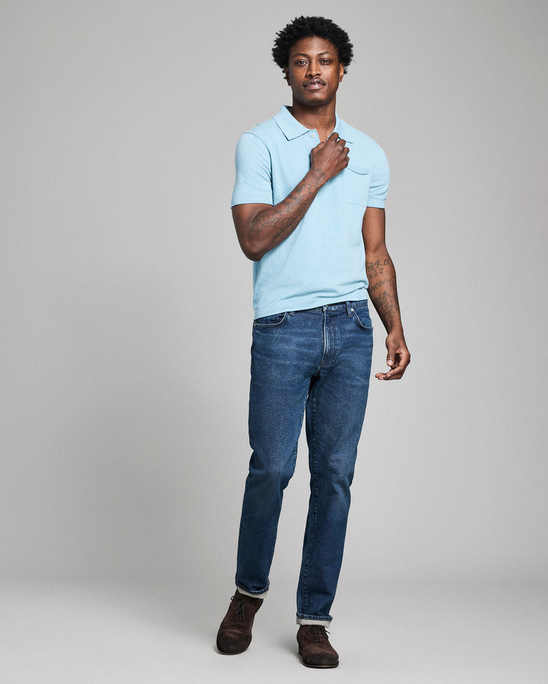 Cotton Linen Sweater Polo