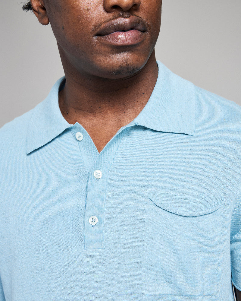 Cotton Linen Sweater Polo