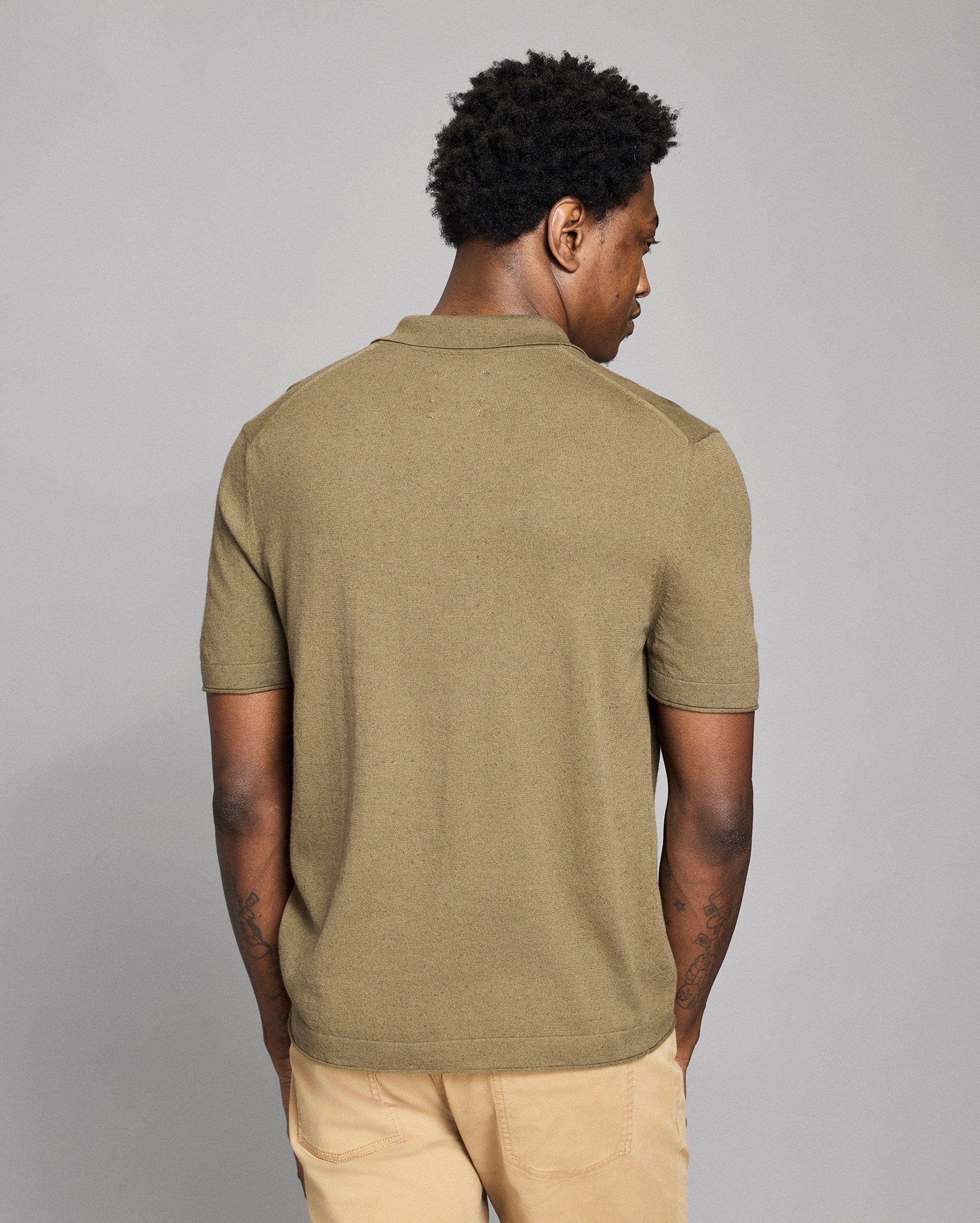 Cotton Linen Sweater Polo – Billy Reid