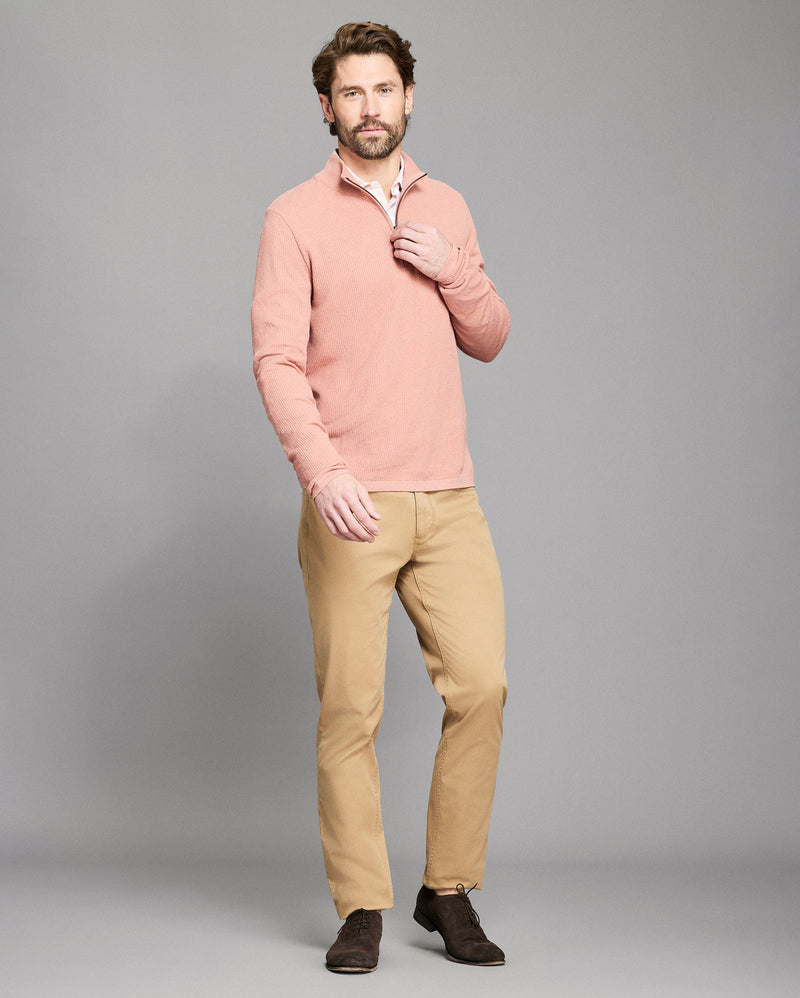 Fine Gauge Textured Half Zip